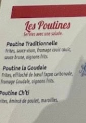 Menu Goudale - Les poutines