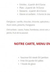 Menu l'eau a la bouche - Informations sur le menu