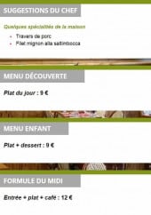 Menu Le Tropical - Les suggestions, formule 12€
