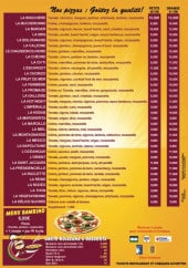 Menu Delices pizza' - Les pizzas, menu enfant, boissons et desserts