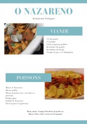 Menu O Nazareno - Les viandes et poissons