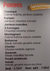 Menu Au p'tit encas - Les paninis