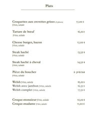 Menu Le Sart - Les plats