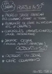 Menu Mercedes Café - Un exemple de l' ardoise du jour