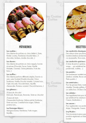 Menu Miss Cookies Coffee - Les pâtisseries et salées