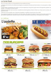 Menu IFood - Assiettes, hot dogs et burgers