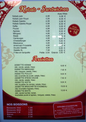 Menu Istanbul kebab - Les kebabs, assiettes et boissons