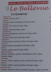 Menu Le Bellevue - Les pizzas margherita, salmone, ...