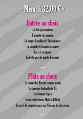 Menu Le chalet - menu à 32,00€