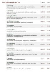 Menu Le Kiosque à Pizzas - Les pizzas spéciales