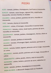 Menu Pizza Aldo - Les pizzas