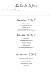 Menu L’Estaminet - La carte