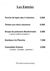 Menu L'art doize - les entrées