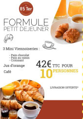 Menu Le 85 Ter - Formule petit déjeuner
