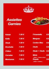 Menu Au Snack Royal - Les assiettes garnies 