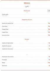 Menu O rendez-vous - Les menus