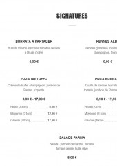 Menu Pizz'eli - Les signatures