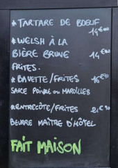 Menu Le bistro du coin - Un exemple de menu