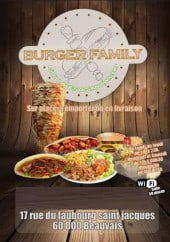 Menu Burger Family - carte et menu Burger Family Beauvais