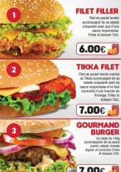 Menu Chicken Spot - Les filet filler, tikka filet, ...