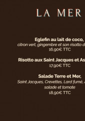 Menu L'entracte Gourmande - La mer