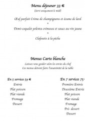 Menu La gargouille - Les menus