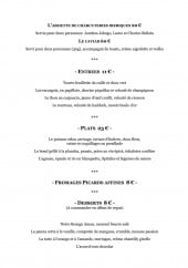 Menu Le senso - Les entrées, plats,...