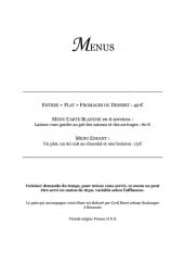 Menu Le senso - Les menus