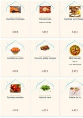 Menu Les Jardins du Sésame - Les kemias