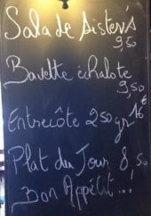 Menu Sister's Café - Un extrait de menu