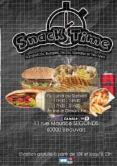 Menu Snack Time - carte et menu Snack Time Beauvais
