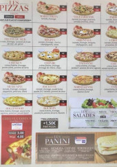 Menu Family's Pizza - les pizzas et salades