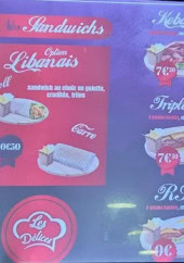 Menu Les delices - Les sandwiches