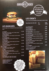 Menu La Fabrik - Les burgers et crok&#039;s