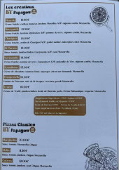 Menu Papayou Factory - Les créations et pizzas classico