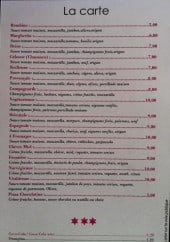 Menu La Tour de Pizz' - Les pizzas et boissons 