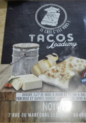 Menu Tacos Academy - Carte te menu  Tacos Academy
 Margny-lès-Compiègne