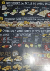 Menu Tacos Academy - Les tacos, sauces et menus enfants,...