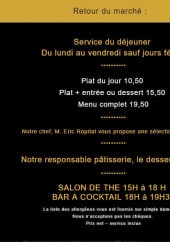 Menu Auberge du Mont Saint Mard - Menu retour du marché