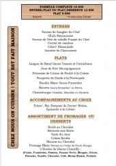 Menu Le Café Du Port - Un exemple de menu du jour