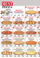 Menu Must Pizza - Les pizzas
