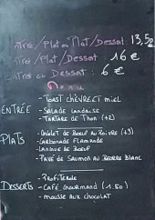 Menu Bar des Tilleuls - Exemple de menu