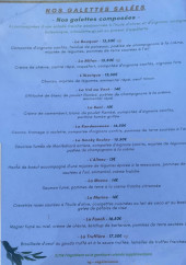 Menu Crêperie Admani - Les galettes salées