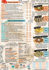 Menu Pizza Esposito - Les pizzas, boissons, ...