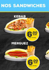 Menu La Perle Bleue - Les sandwiches