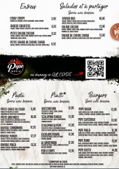 Menu Pepe Manzo - Les entrées, burgers et salades
