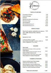 Menu L'Ambroisie - La carte