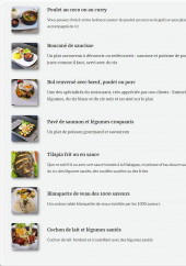 Menu Au Coin des 1000 Saveurs - Plats