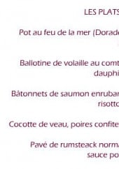 Menu Bagnoles Hotel - Les plats des formules