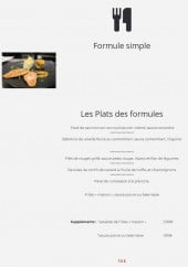 Menu Bistrot Gourmand - Formule simple